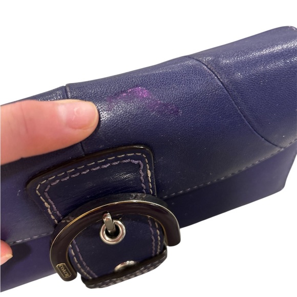 Coach purple soho buckle Leather wallet - Picture 6 of 9